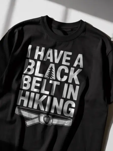 Black Belt in Hiking Shirt – Bold Graphic Tee for Trail Ninjas - Image 2