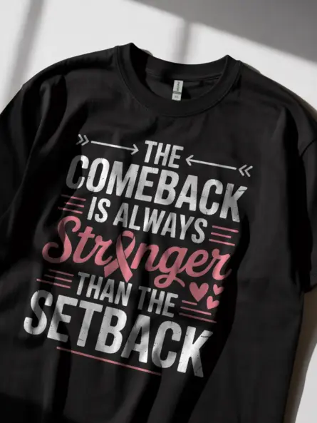 Empowering Breast Cancer Comeback Shirt – October Awareness Tee - Image 3
