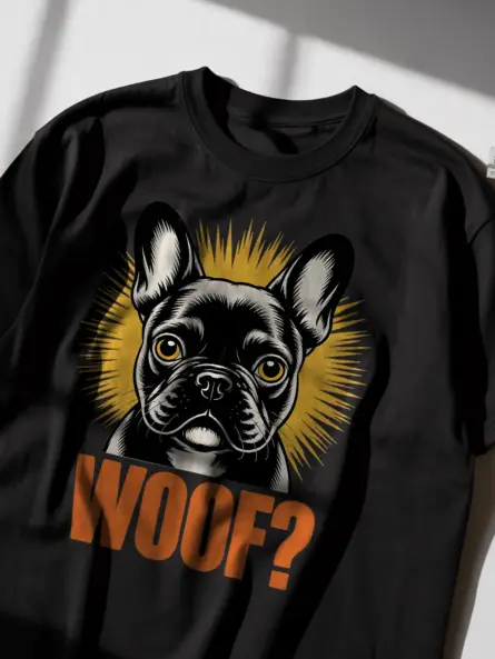 French Bulldog Graphic T-Shirt – Bold Modern Woof Design - Image 2