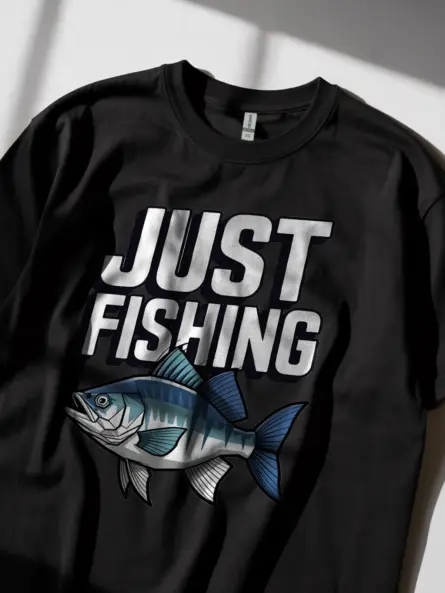Bold & Funny Fishing Shirts – Just Fishing Graphic Tee for Anglers - Image 2