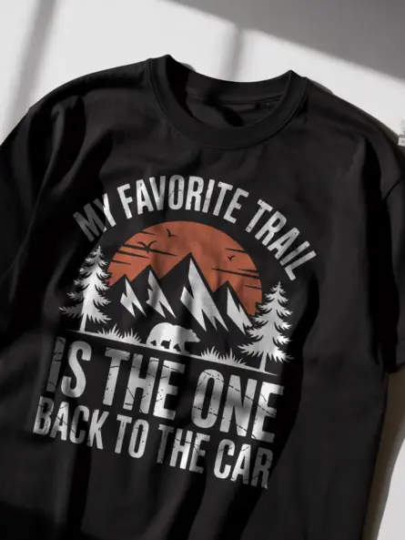 Hilarious Funny Hiking Trail Shirt – Vintage Nature Tee - Image 2
