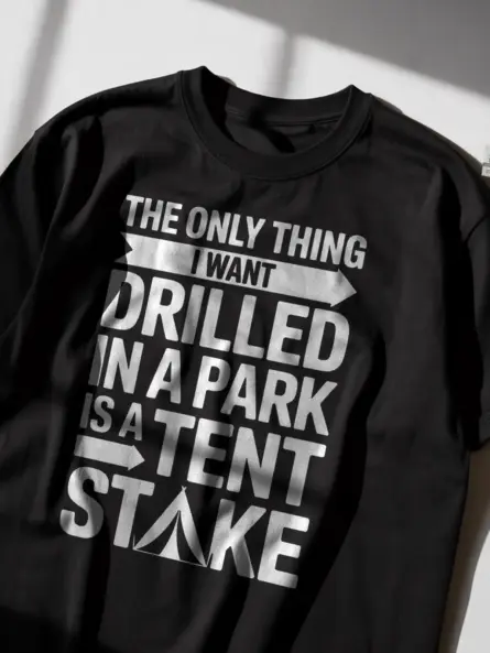 Funny Tent Stake Shirt – Hilarious Outdoor Pun Tee - Image 2