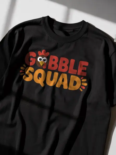 Gobble Squad Shirt – Cute Matching Thanksgiving Family Tee - Image 5