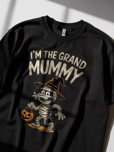 Adorable Grand Mummy Halloween Shirt for Grandma - Image 2