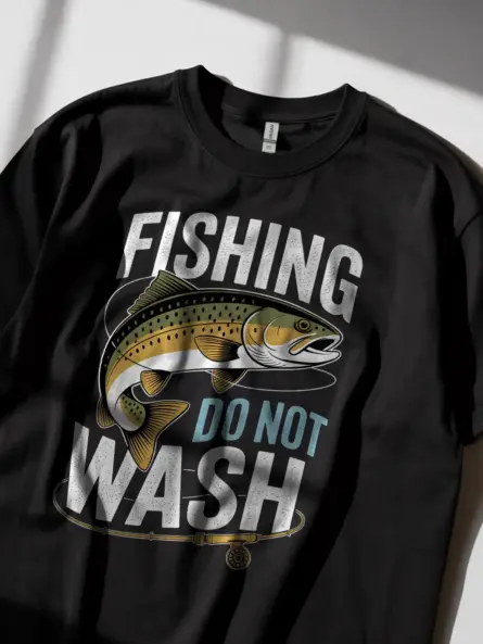 Lucky Fishing Shirt Do Not Wash – Bold Vintage Trout Tee - Image 3
