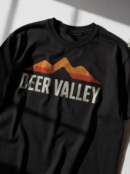 Minimalist Deer Valley Vintage T-Shirt for Retro Mountain Lovers - Image 2