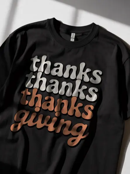 Minimalist Thanksgiving Shirt – Retro Fall Style for Grateful Vibes - Image 2