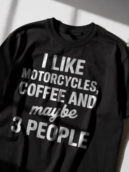 Funny Motorcycle Coffee T Shirt – Bold Tee for Sarcastic Bikers - Image 2