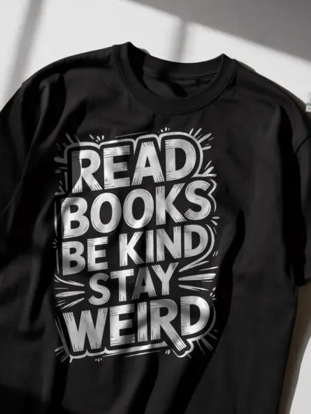Read Books Be Kind Stay Weird Shirt – Grunge Tee for Alternative Bookworms - Image 2