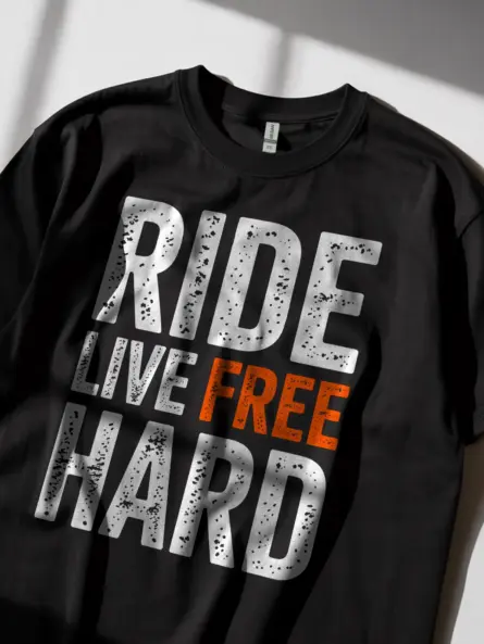 Ride Free Shirt – Bold Adventure Biker Graphic Tee - Image 2