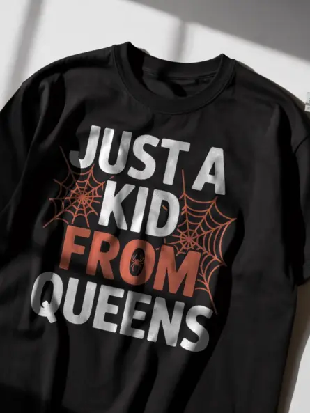 Vintage Queens Sunflower T-Shirt – Just a Kid from Queens - Image 2