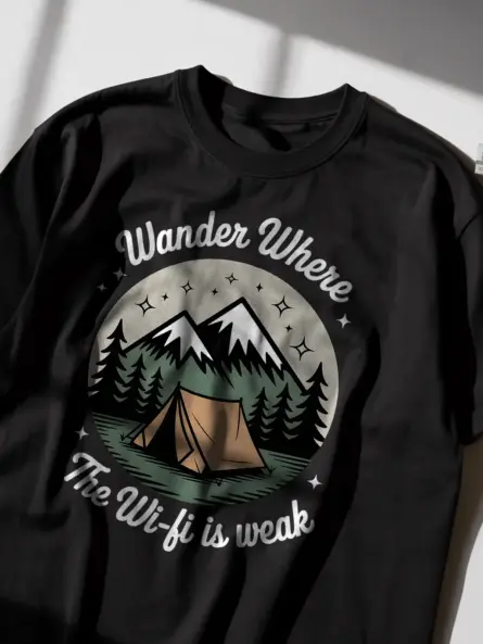 Wander Where The Wi-fi Is Weak T-Shirt - Image 2