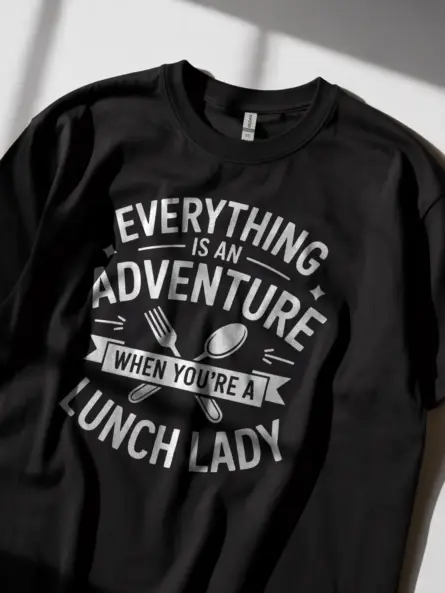 Playful Adventure Lunch Lady T-Shirt - Image 3