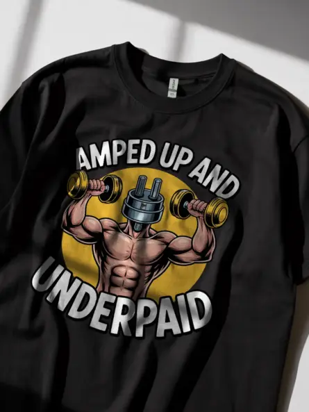 Black Amped Up and Underpaid Shirt Lifestyle – underpaid electrician shirt gift
