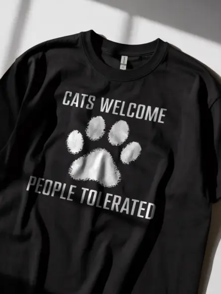 Antisocial Cat Mom Shirt – Cats Welcome Funny Tee - Image 2