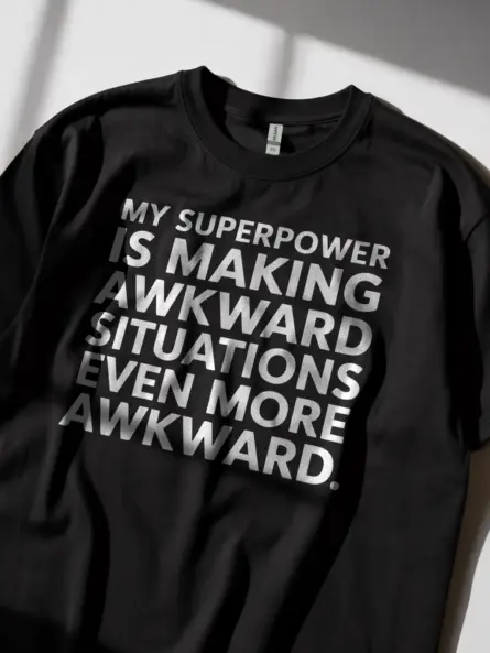 Awkward Is My Superpower Shirt – Funny Introvert Tee for Social Humor Fans - Image 5