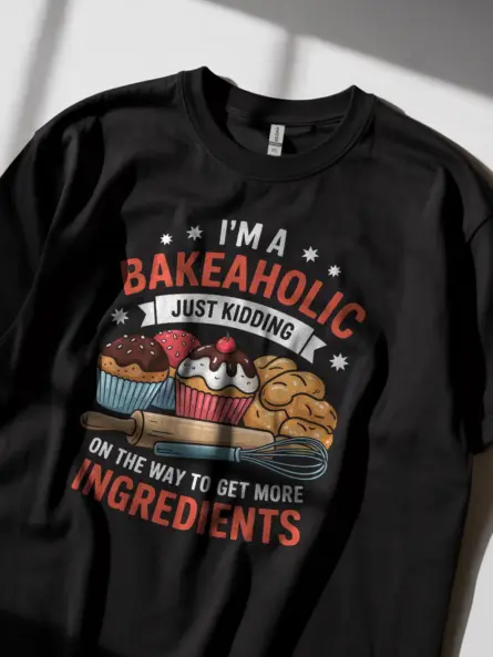 Bakeaholic T-Shirt for Baking Lovers - Image 2