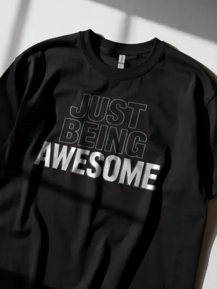 Block Letter Self Confidence T-Shirt – Just Being Awesome Tee - Image 3