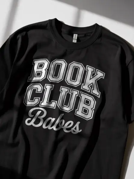 Book Club Babes T-Shirt – Retro Collegiate Tee for Readers - Image 2