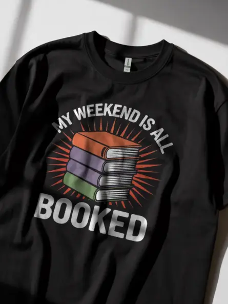 Cozy Book Lover T-Shirt for Weekend Readers & Club Gifts - Image 2