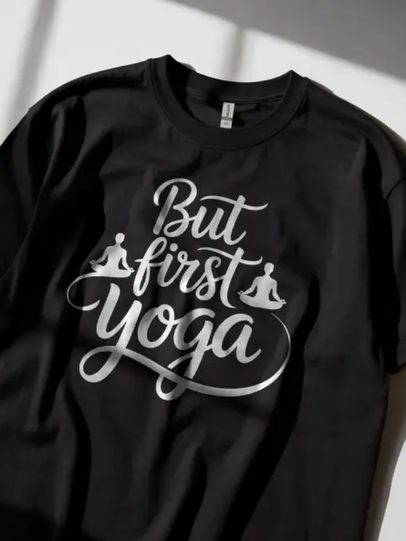 Peaceful But First Yoga T-Shirt for Women - Image 2