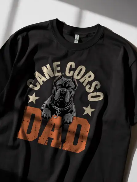 Rugged Cane Corso Dad Shirt – Bold Dog Breed Graphic Tee - Image 2