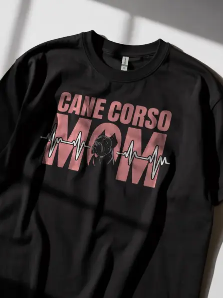 Cane Corso Mom Shirt – Bold Heartbeat Dog Breed Graphic Tee - Image 2
