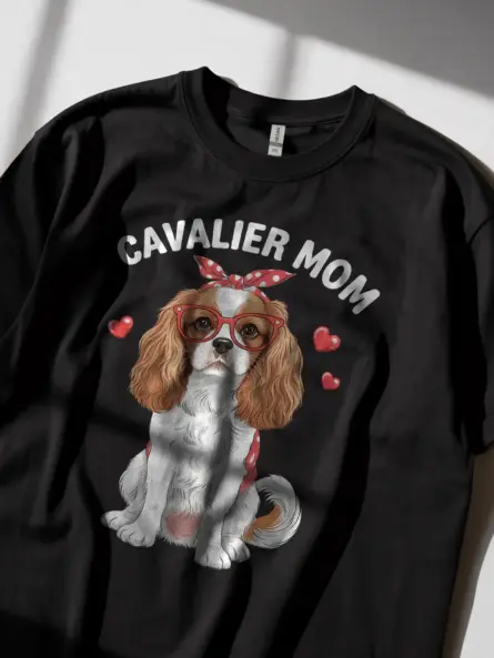 Trendy Cavalier Mom T-Shirt for Dog Lovers - Image 2