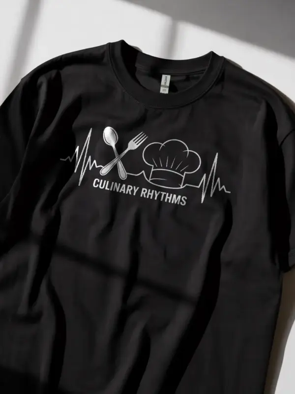 Lifestyle Black Shirt Kitchen Crew Shot – chef heartbeat t-shirt for kitchen staff