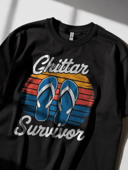 Chittar Survivor Shirt – Hilarious Desi Meme Graphic Tee - Image 5