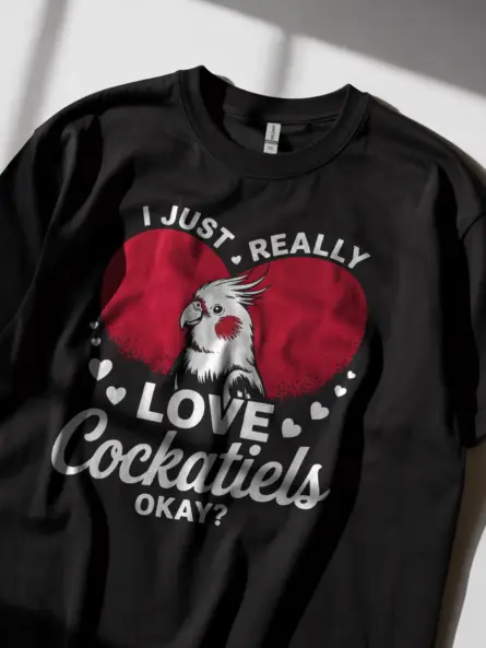 Funny Cockatiel Lover T-Shirt – Cute Bird Graphic Tee for Pet Owners - Image 2