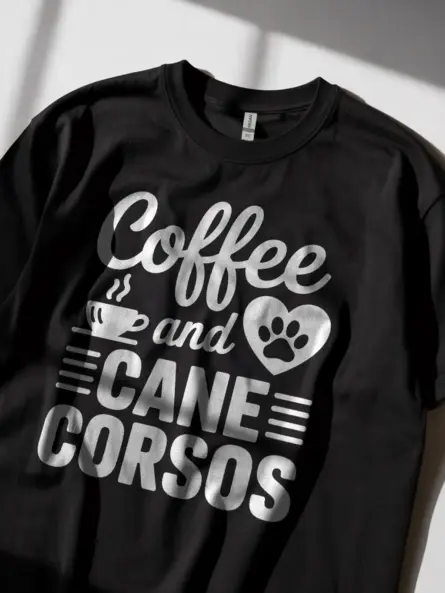 Coffee and Cane Corso T-Shirt – Bold Gift for Dog Lovers - Image 3