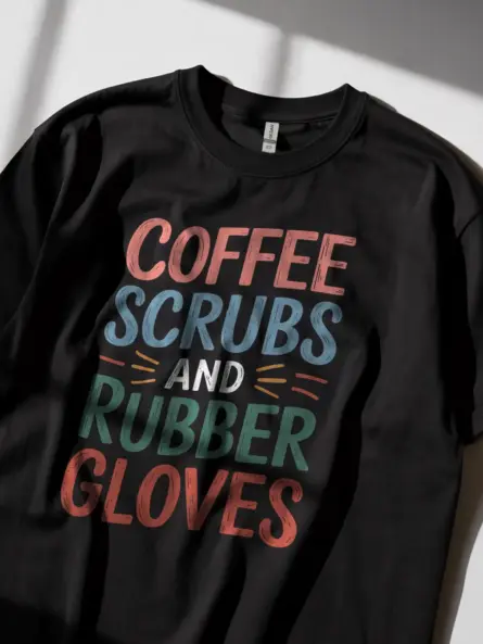 Coffee Scrubs and Rubber Gloves Shirt – Nurse Humor Tee - Image 11