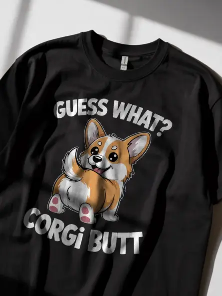 Funny Corgi Butt T-Shirt – Playful Dog Lover Graphic Tee - Image 3