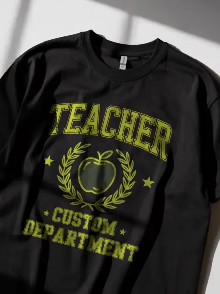 Custom Teacher Shirt – Vintage Collegiate Department Top - Image 2