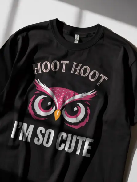 Adorable Cute Owl T-Shirt – Fun Pink Graphic Tee for Owl Lovers - Image 11