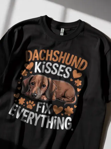 Dachshund Kisses Shirt – Sweet Floral Dog Mom Gift Tee - Image 11