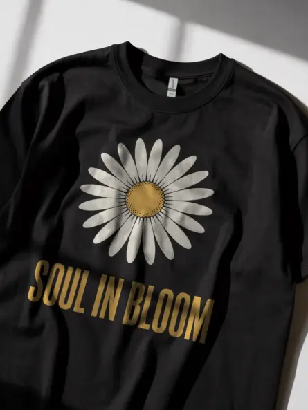 Soul in Bloom Daisy T Shirt – Retro Affirmation Style for Mindful Fashion Lovers - Image 2