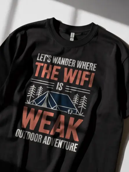 Digital Detox Camping T-Shirt for Outdoor Adventure Lovers - Image 2