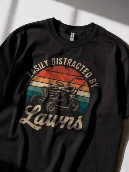 Retro Lawn Care T-Shirt for Mowing Fans - Image 3