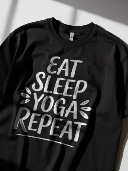 Essential Eat Sleep Yoga Repeat T-Shirt - Image 2