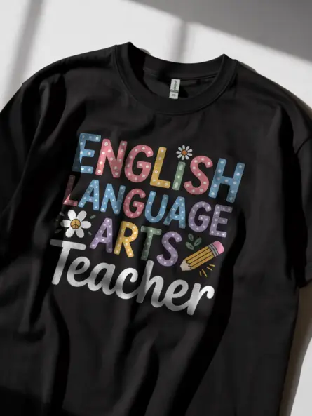 English Teacher Shirt – Whimsical Pastel ELA Club Tee - Image 2