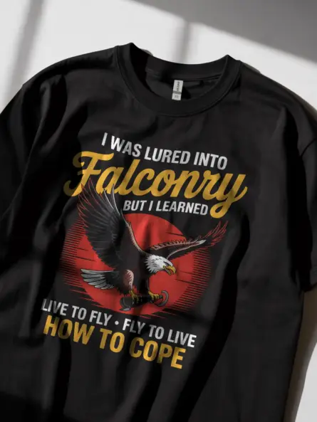 Falconry Mental Health T-Shirt – Live to Fly Cope Shirt - Image 2