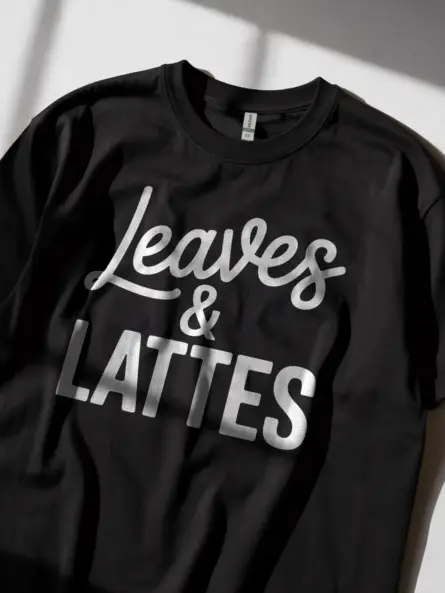 Fall Coffee Shirt – Leaves and Lattes Cozy PSL Tee for Women - Image 5