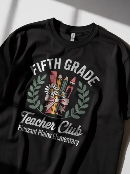 Fifth Grade Teacher Shirt – Vintage Club Spirit Faculty Tee - Image 2