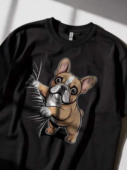 French Bulldog Shirt – Cute Cartoon Dog Lover Graphic Tee - Image 3