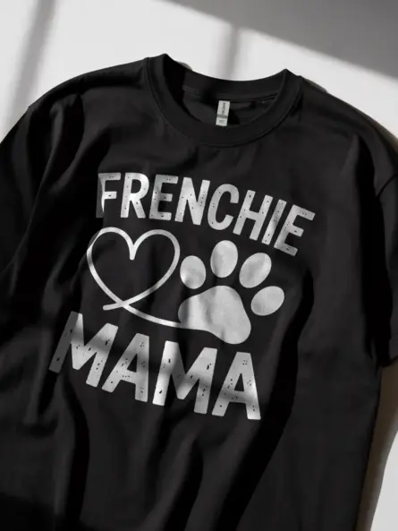 Frenchie Mama Shirt – Cute Minimal Dog Mom Tee for Women - Image 3