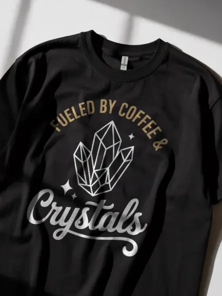 Fueled by Coffee and Crystals Shirt – Bold Spiritual Energy Tee - Image 2
