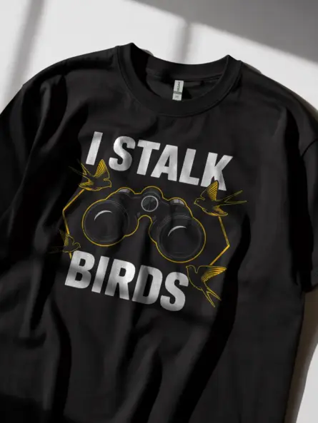 Funny Birdwatcher T-Shirt for Bird Nerds – “I Stalk Birds” Graphic Tee - Image 3