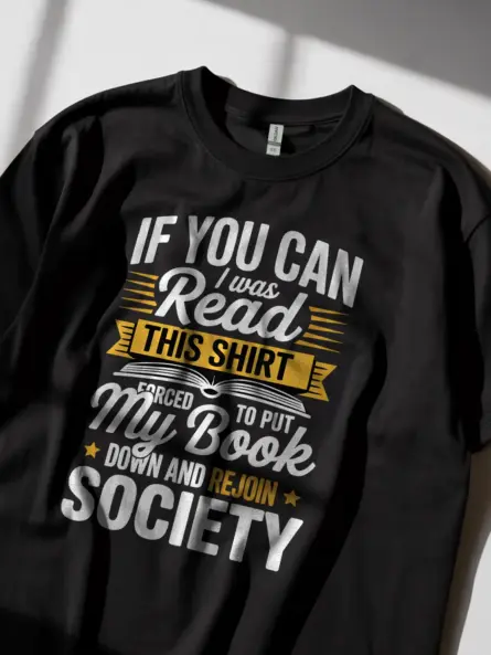 Funny Book Down Shirt for Readers Forced to Rejoin Society - Image 2
